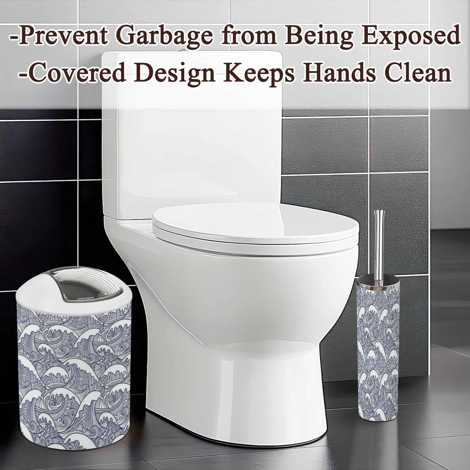 Bathroom Accessories Set 6 Pcs Durable Modern Storage