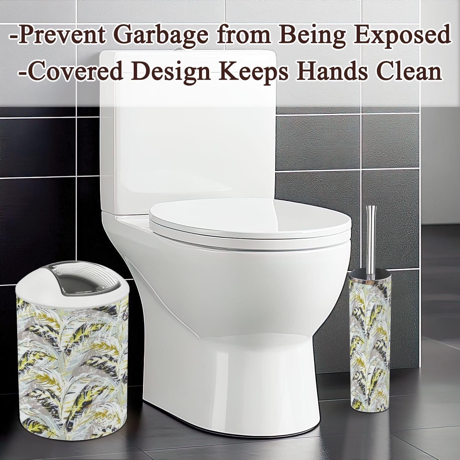 Bathroom Accessories Set 6 Pcs Modern Seamless Design 1