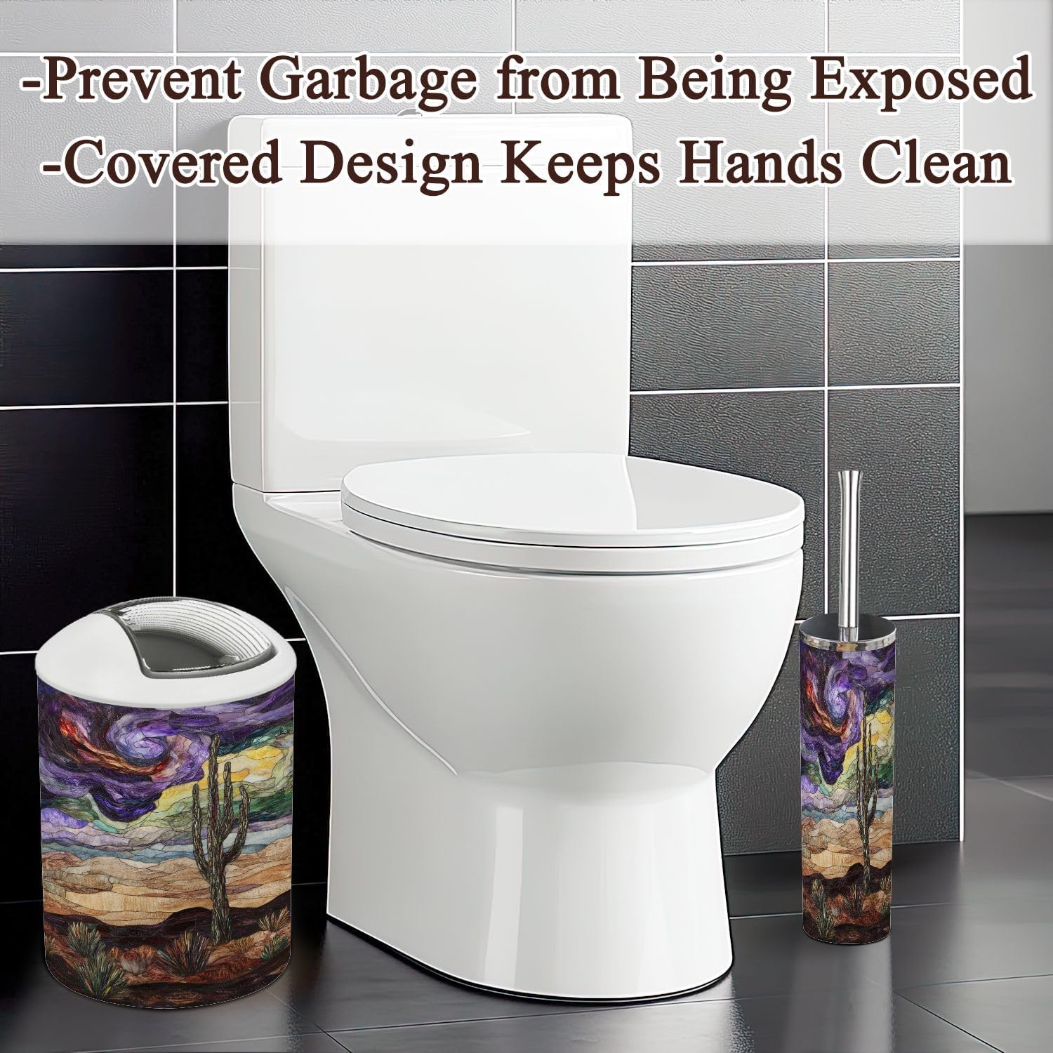6 Piece Stormy Sky Cactus Bathroom Set