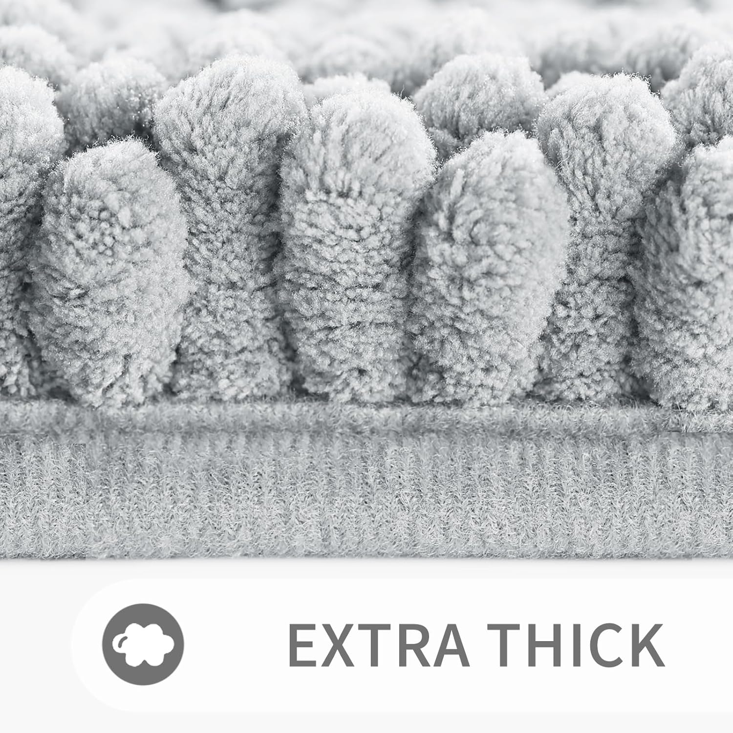 Yimobra Luxury Bath Rug Mat 36x24 Silver