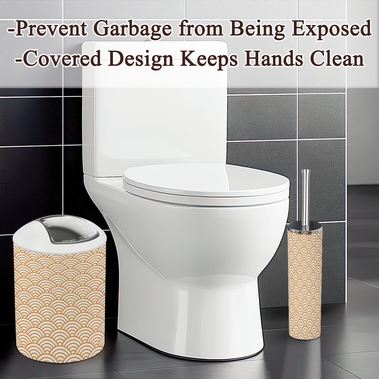 6 Pcs Durable Japanese Style Bathroom Accessories Set
