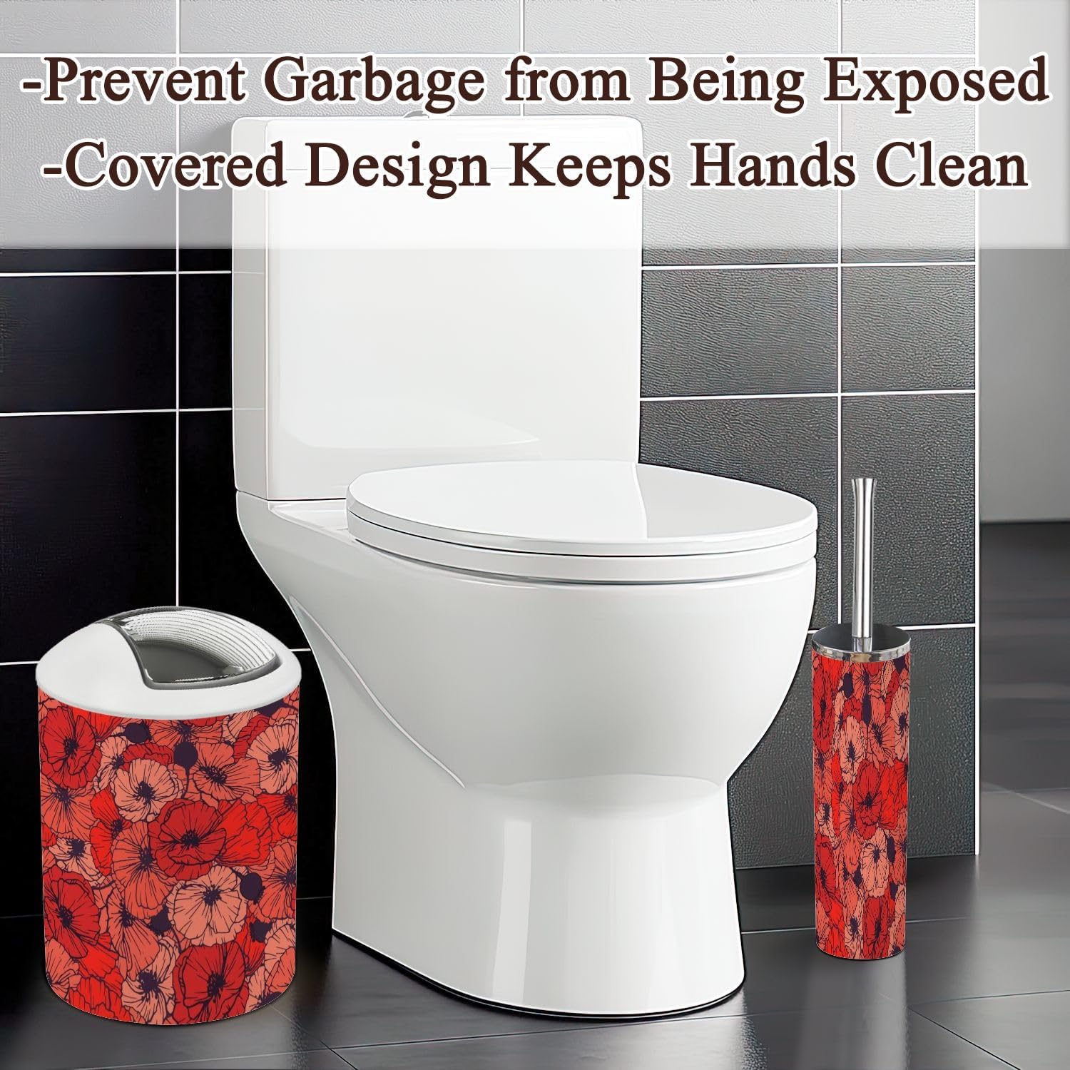 6 Piece Boho Style Bathroom Accessories Set