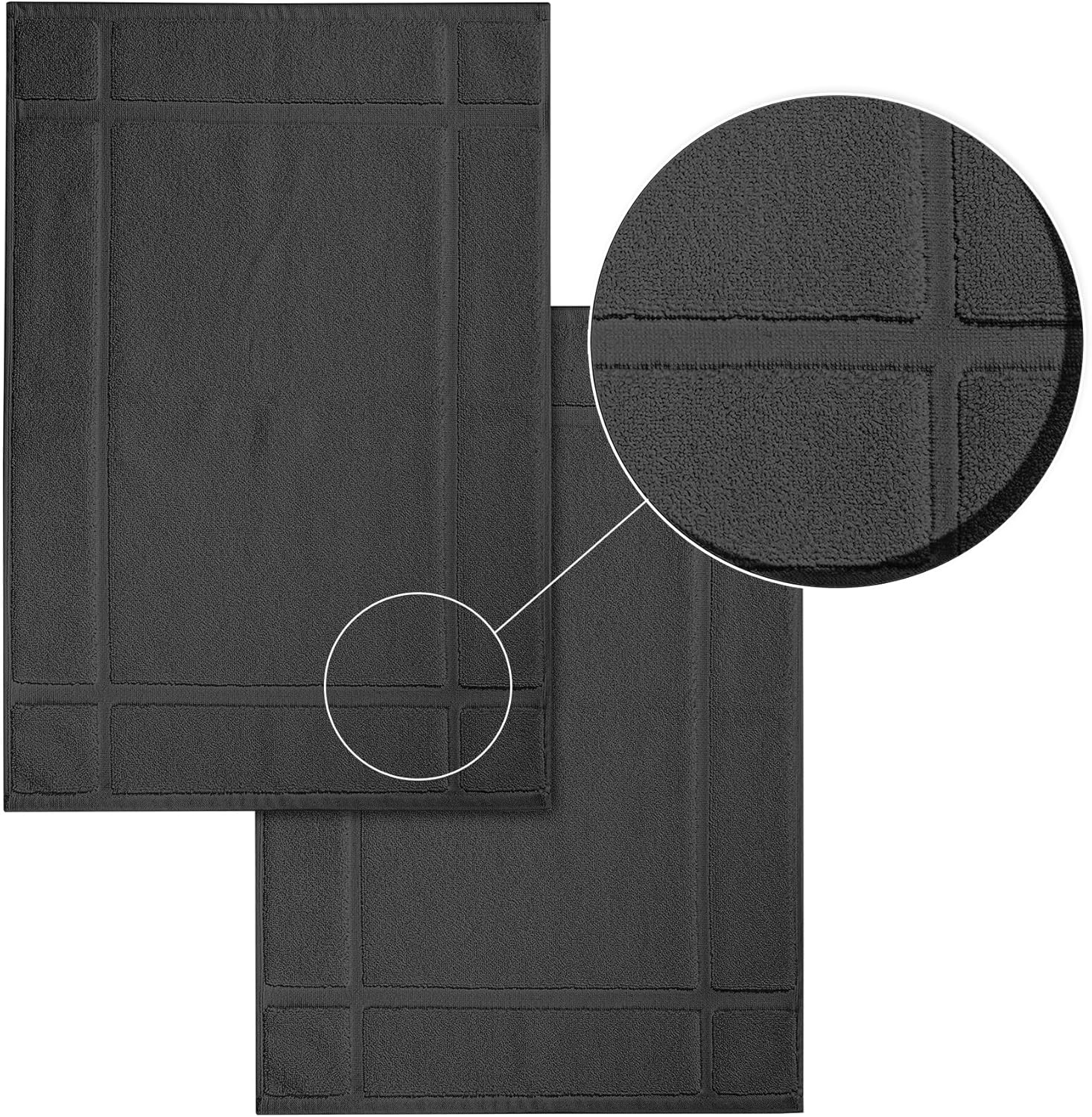 Ample Decor Bath Mats 100 Cotton Grey