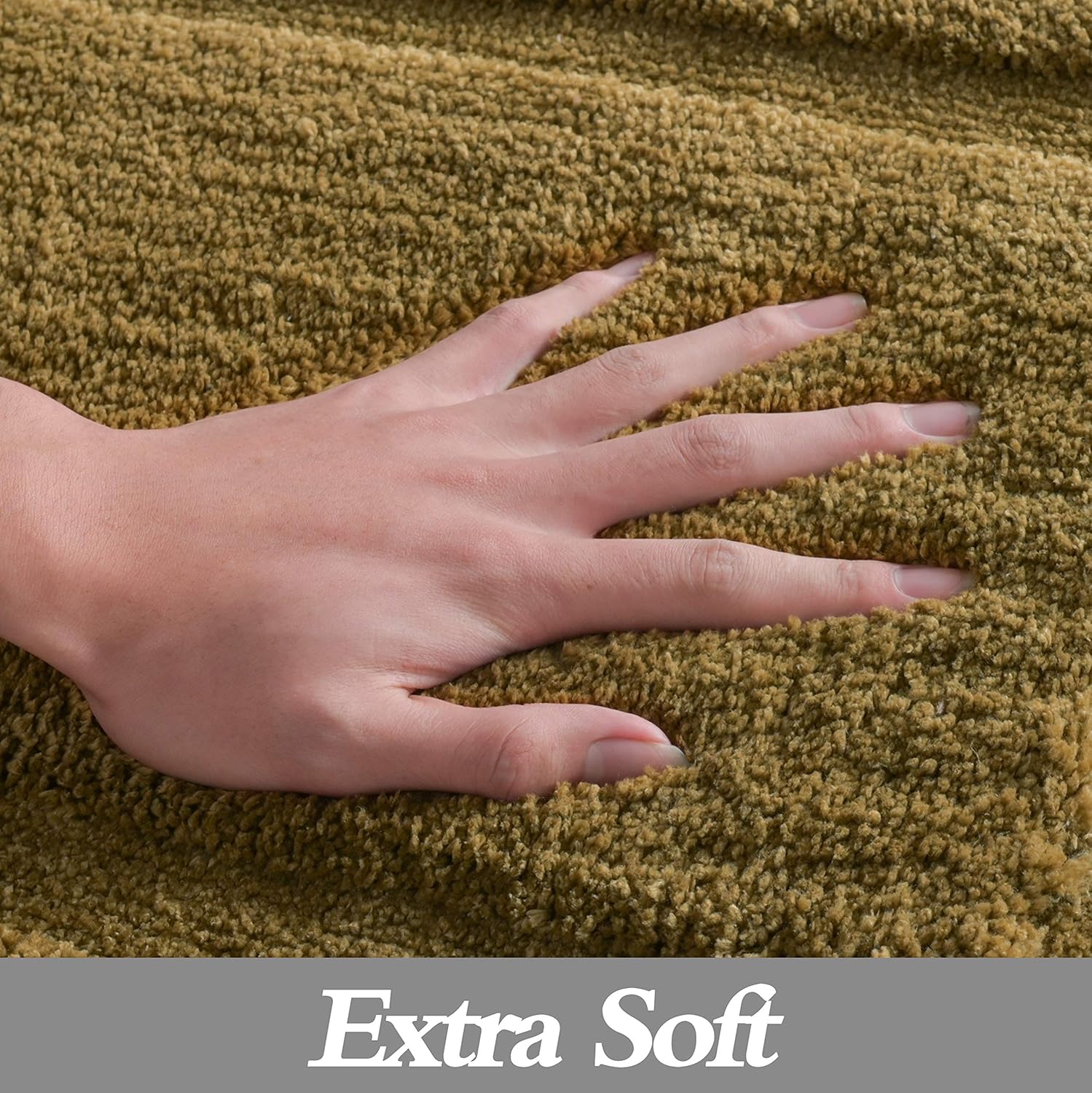 TOMORO Non-Slip Microfiber Bath Rug 175 x 27 inch Green